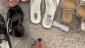Trying on shoes