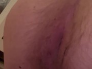 LONG FART - Bent Over Chubby Guy Farts Hard and Long Out of His Pink Asshole