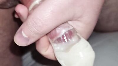 20 Loads in One Condom - massiv Cumshot for Sabrina