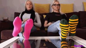 Beautiful Girls' Sock Tease HD