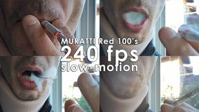 Smoking Muratti red 100s IYF SLOW 120 fps 161225