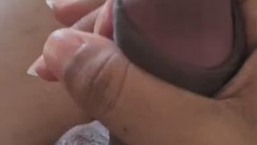 Masturbation with ejaculation at the end.