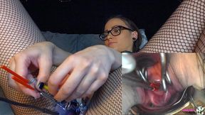 adalynnx - stretching my cervix metal rods in my womb