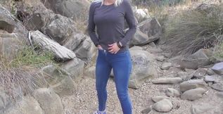 Outdoor Fuck with Amazing Cum Swallow