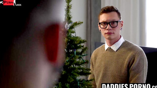 DaddiesPorno.com - Spreading christmas spirit with loads of cum on my stepson
