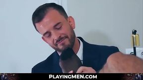 The pulsating cock of kinky businessman Marco Napoli is deeplythroated