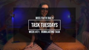 Week 21: A Humiliating Task for Pathetic Losers