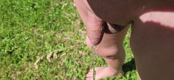 Piss outside