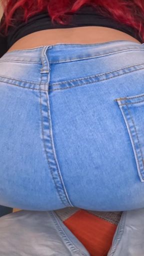 Redhead Jeans Lap Farts POV - Rubbing on Your Dick