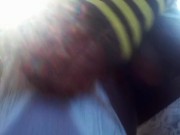 Black Shemale Outdoors flashing Cock as a Tranny Slut - Part 2