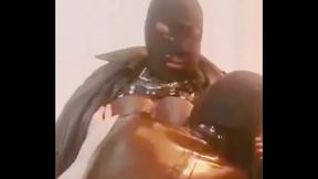 Black Leather Dad Dominates White Sub in Whipping &amp_ Titplay Scenes