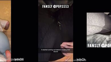 College girl can't hold it in her sheer leggings
