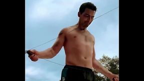 The beautiful Joe Jonas jumping in slow motion