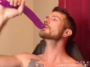 Deepthroating 12" dildo