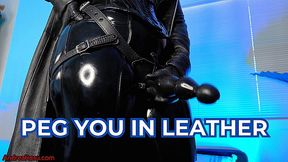 Peg You in Leather: Your Leather Domina Andrea Rosu Spreads & Fucks You - Pegging & Leather Fetish 4K