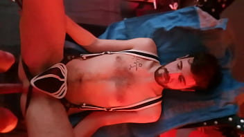 LeMaEU uses his slave BB FF Duke in his dungeon Pt63, ..... in sling fixed and fucked bare and breed him