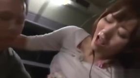 Office Lady Gangbanged By Guys Getting Facials On The Bus