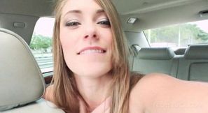 Pussy teased blonde blowing monster shaft