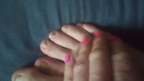 Playing with My Cute Barefeet and My Clit (no Audio)
