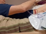 Cathing myself with an almost full bladder