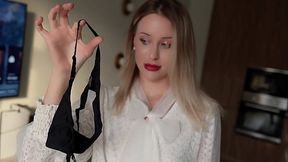 My Stepmom Jerked Off Her Panties and Let Me Fuck Her, Tearing Her Tights!