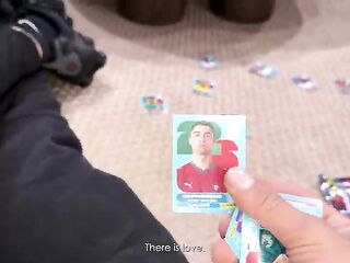 trade World Cup stickers with my stepbrother for my juicy vagina - Iris Rodriguez & Danner Mendez