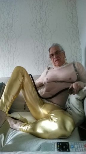 Whore in Leggings with a Whip