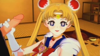 (3D Hentai)(Sailor Moon) Jerking off Tuxedo Mask