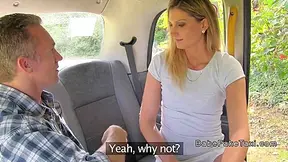 Blonde Cab Driver Bangs In Different Positions