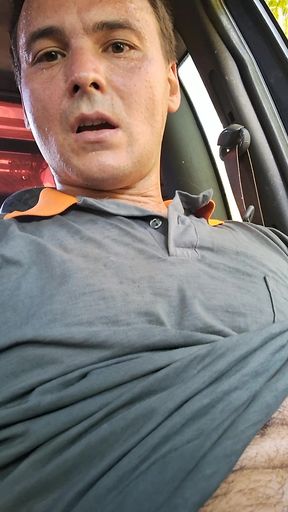 Masturbation in the car on a public road