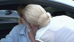 Hot blonde Milf takes advantage of troubled babe