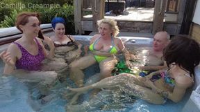 MFFFF Hot Tub Orgy with Katt Noir Layla Bird and Lily Kink