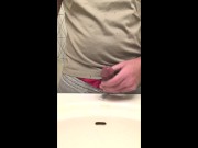 morning wood desperate pee and cumshoot