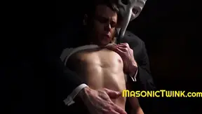 Priest Dominates Submissive Twink in Hot Confessional Blowjob Scene – 18+