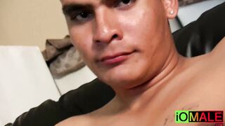 latino brute Ulises gives his big dick a good jerking off