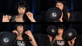 Blowing up black balloons