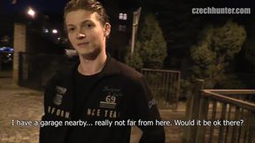 Czech Hunter - Cold Night Dicktraining Anti Smoking Student Sells His Straight Virgin Ass for Cash and Takes a Deep