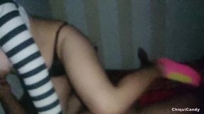 mi jefe siempre quiso follar conmigo, hoy fui a su casa y adivinen lo que paso, yo toda sumisa hice todo lo que el me decia / parte 2