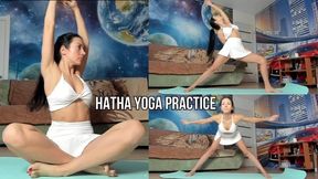 Hot hatha yoga practice - live stream