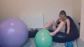 Yoga Pose, knee Pop and the purple goes BANG