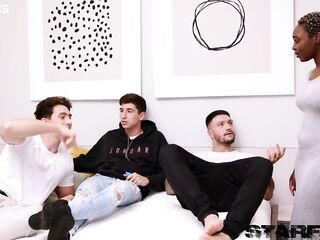 INTERRACIAL FOURSOME WITH BLACK QUEEN ZAAWAADI