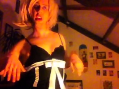 crossdresser dildo and dance!