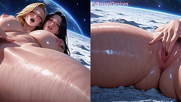 Lesbians On The Moon (Side-By-Side VR) ~ AI-Generated