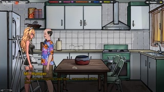 Jenny caught an exhibitionist and helped him cum on her tits. Hentai Game