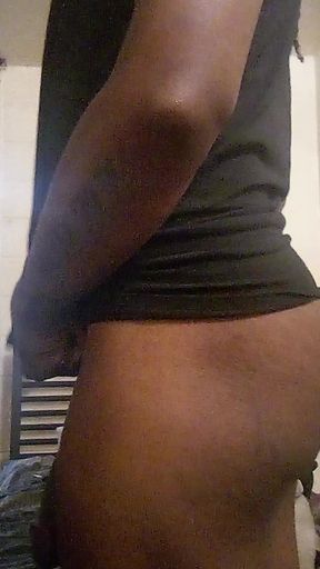 Gay Black Femboy Couldn't Oppose Spreading His Cheeks Tight Bootyhole Anal