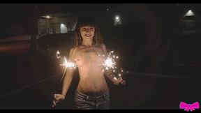 public flashing honey gold and dakota marr sparkler fireworks