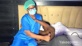 Pretty ebony nurse gave me a good sex