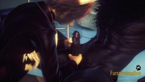 Fox & Wolf Furry Yaoi Hard in Hospital Bed Rough Creampie