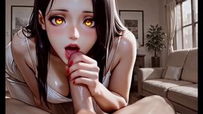 Brunette AI Rides Big Cock In Tight Dress Craves Cock
