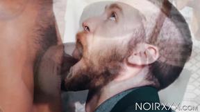 ”Bearded Ziggy Banks & Marquee D Angelo unleashes sloppy blowjobs & booty worsh”